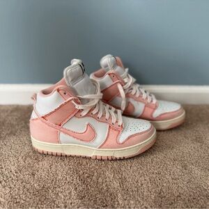 Nike Kids Pink and White Sneakers